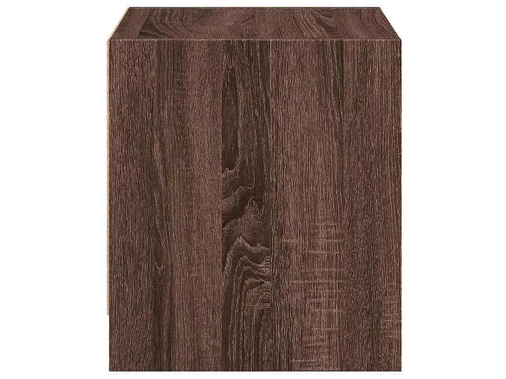 Nachttisch Nachtschrank mit Glastür Braun Eichen-Optik 35x37x42 cm -RN11962