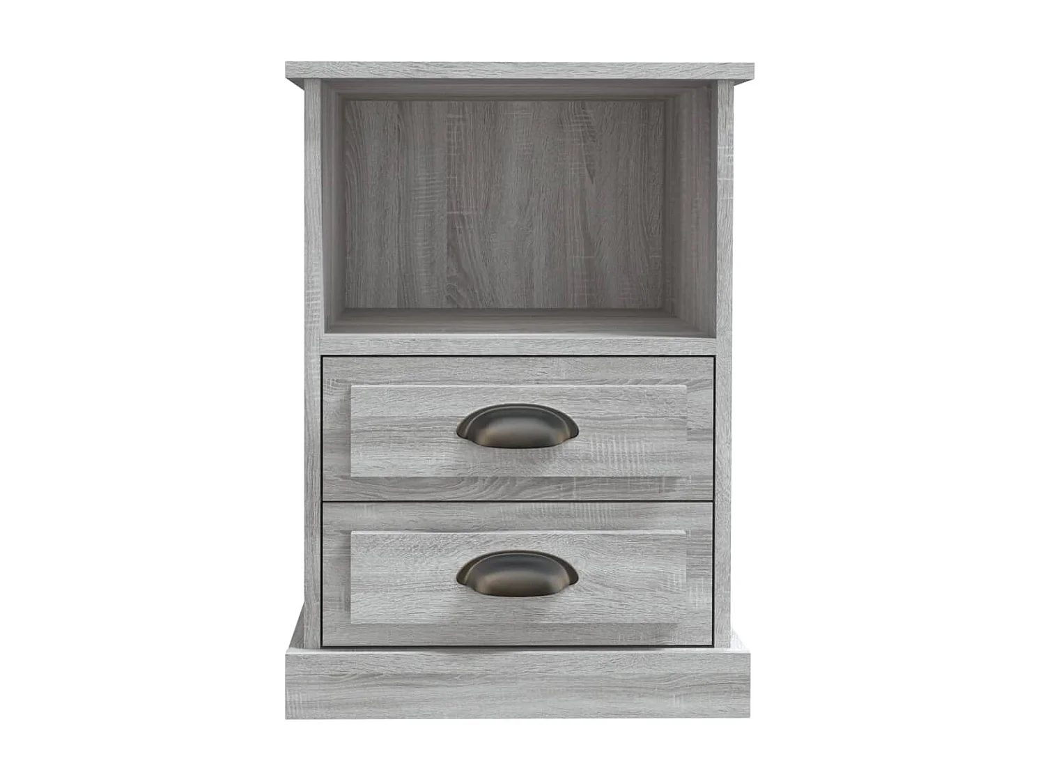 Nachttisch Grau Nachtschrank Sonoma 43x36x60 cm -RN21853