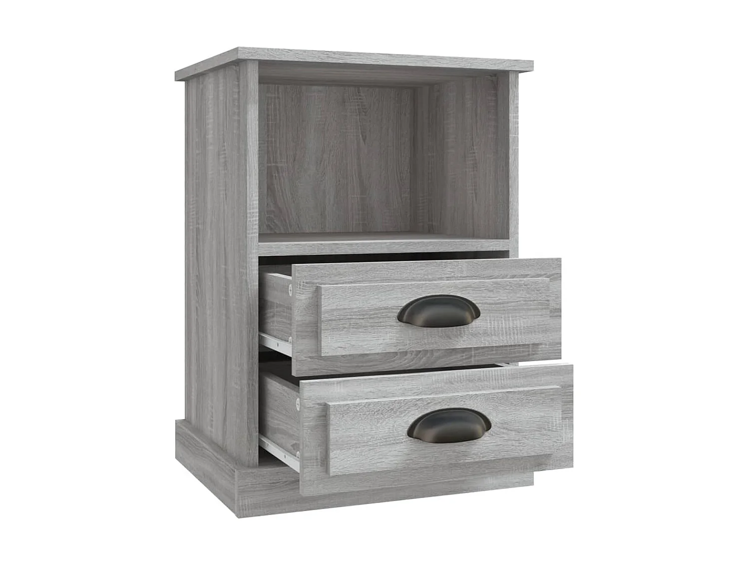 Nachttisch Grau Nachtschrank Sonoma 43x36x60 cm -RN21853