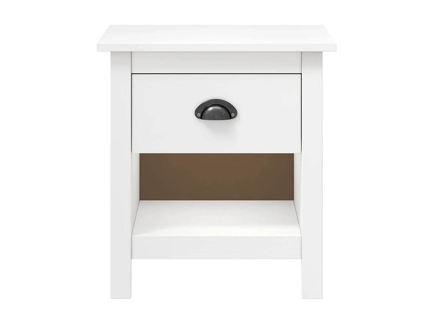 2er-Set Nachttische Nachtschrank Hill 46x35x49,5 cm Massivholz Kiefer -RN75742