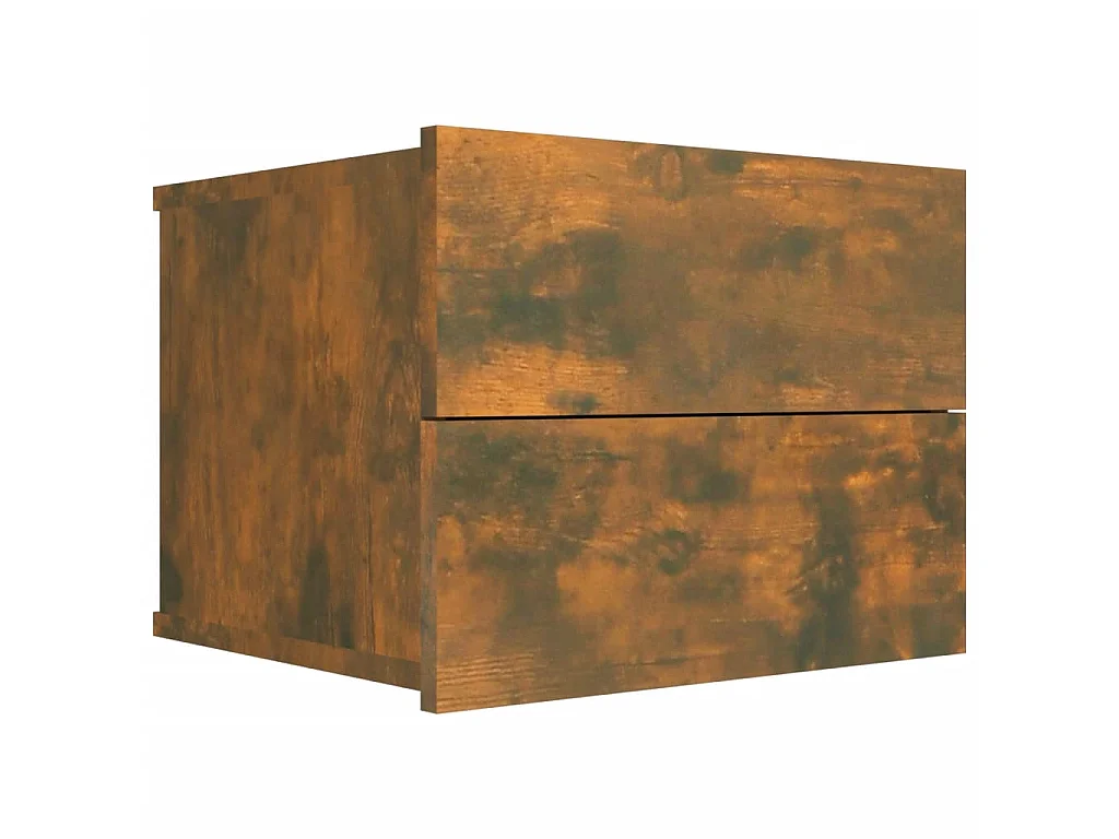 2er-Set Nachttische Nachtschrank Räuchereiche 40x30x30 cm Holzwerkstoff -RN68848