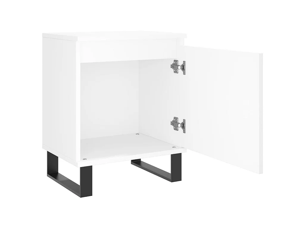 2er-Set Nachttische Nachtschrank Weiß 40x30x50 cm Holzwerkstoff -RN79680