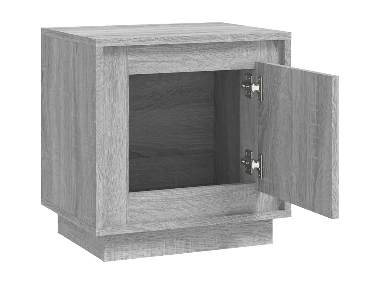 2er-Set Nachttische Nachtschrank Grau Sonoma 44x35x45 cm Holzwerkstoff -RN75940
