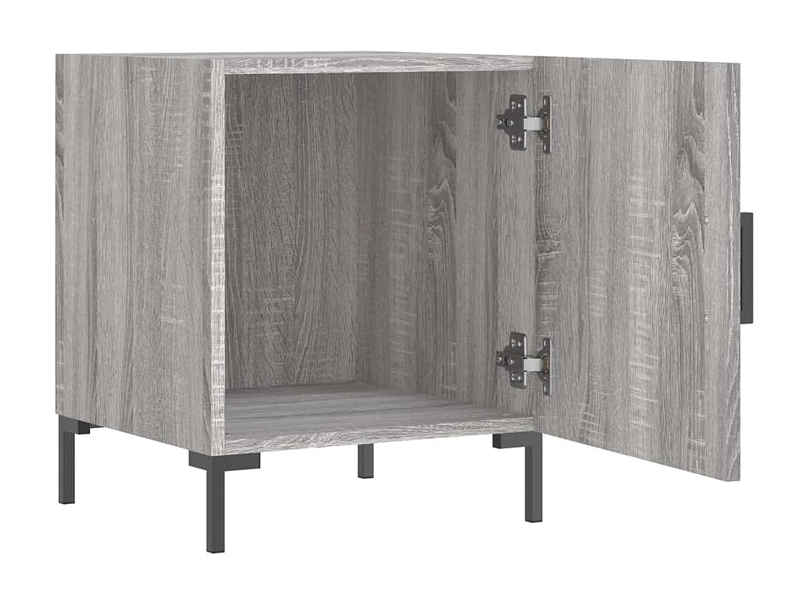 2er-Set Nachttische Nachtschrank Grau Sonoma 40x40x50 cm Holzwerkstoff -RN70744
