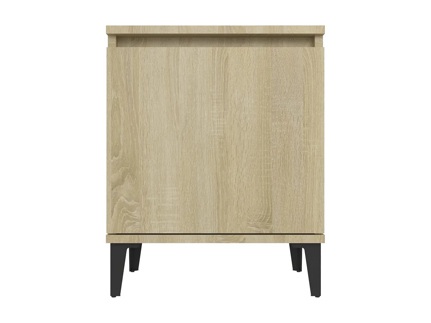2er-Set Nachttische Nachtschrank mit Metallbeinen Sonoma-Eiche 40x30x50 cm -RN41304