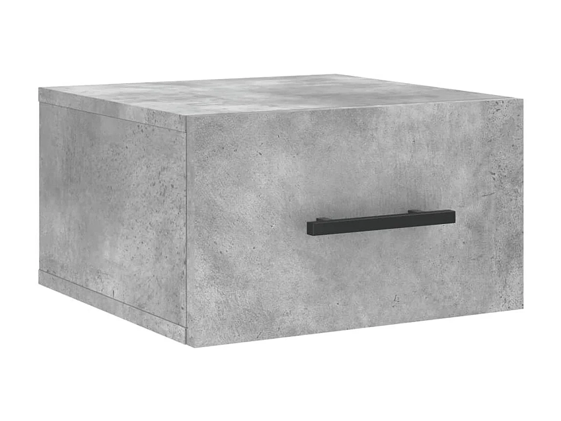 Wand-Nachttisch Betongrau Nachtschrank 35x35x20 cm -RN87411