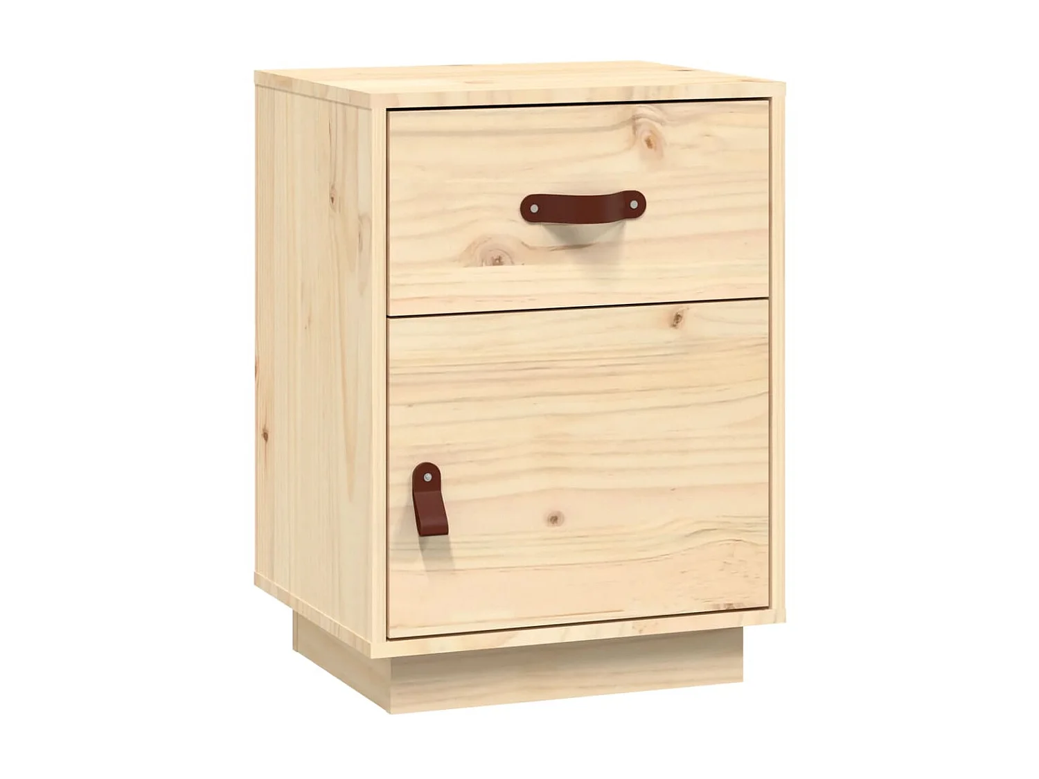 Nachttisch Nachtschrank 40x34x55 cm Massivholz Kiefer -RN97655