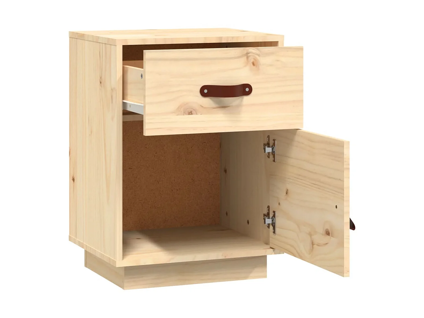 Nachttisch Nachtschrank 40x34x55 cm Massivholz Kiefer -RN97655