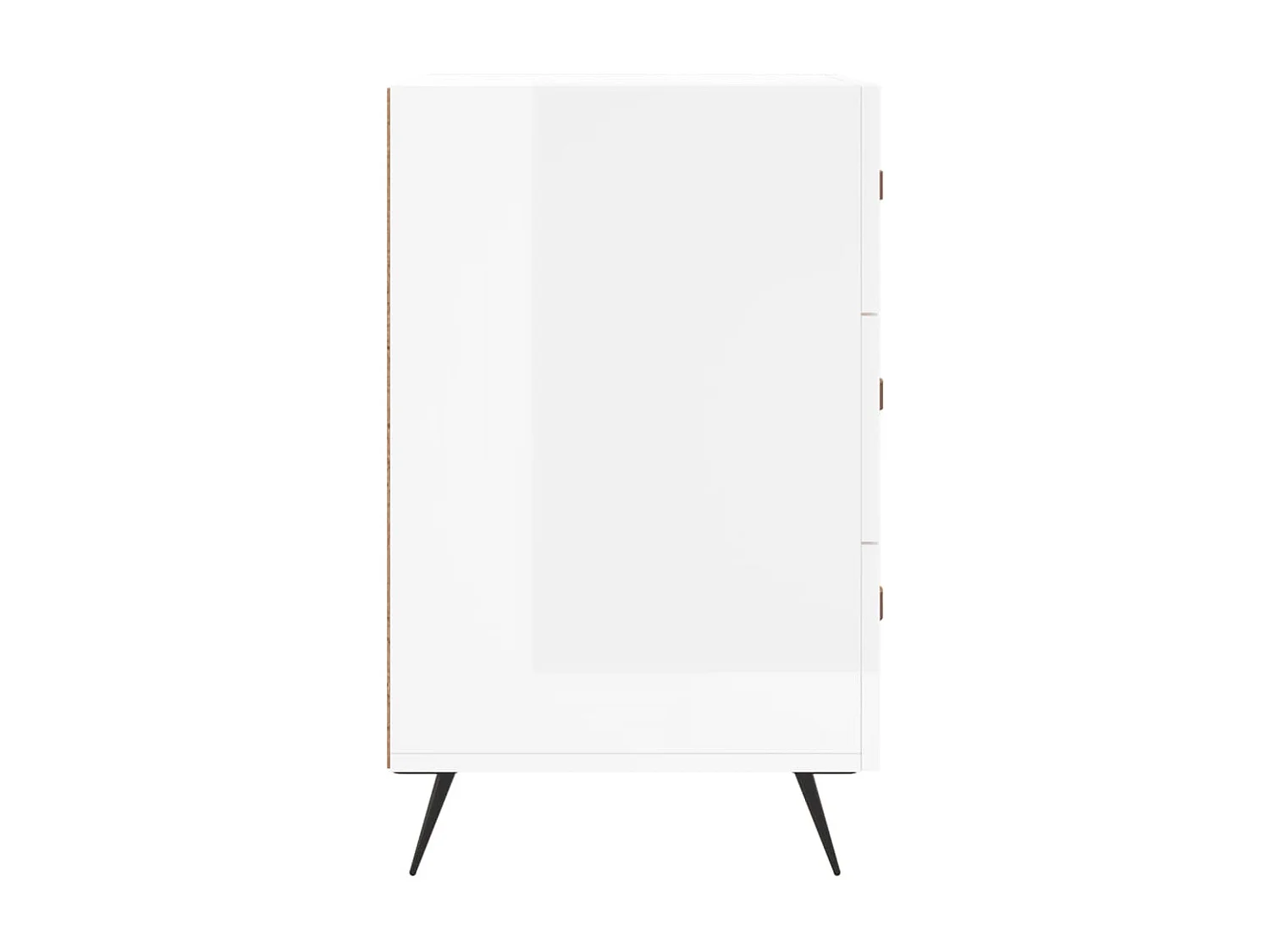 Nachttisch Nachtschrank Hochglanz-Weiß 40x40x66 cm Holzwerkstoff -RN42414