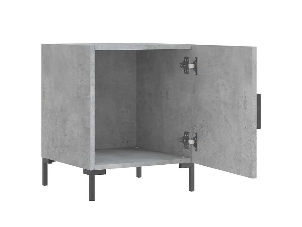 2er-Set Nachttische Nachtschrank Betongrau 40x40x50 cm Holzwerkstoff -RN41387