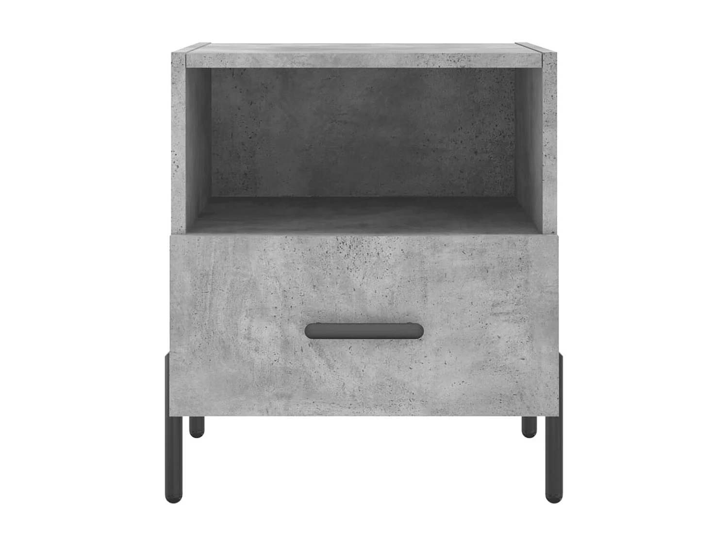 2er-Set Nachttische Nachtschrank Betongrau 40x35x47,5 cm Holzwerkstoff -RN23783