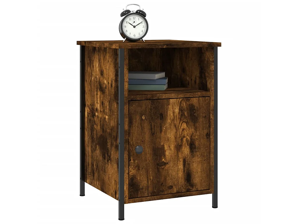 Nachttisch Nachtschrank Räuchereiche 40x42x60 cm Holzwerkstoff -RN67762