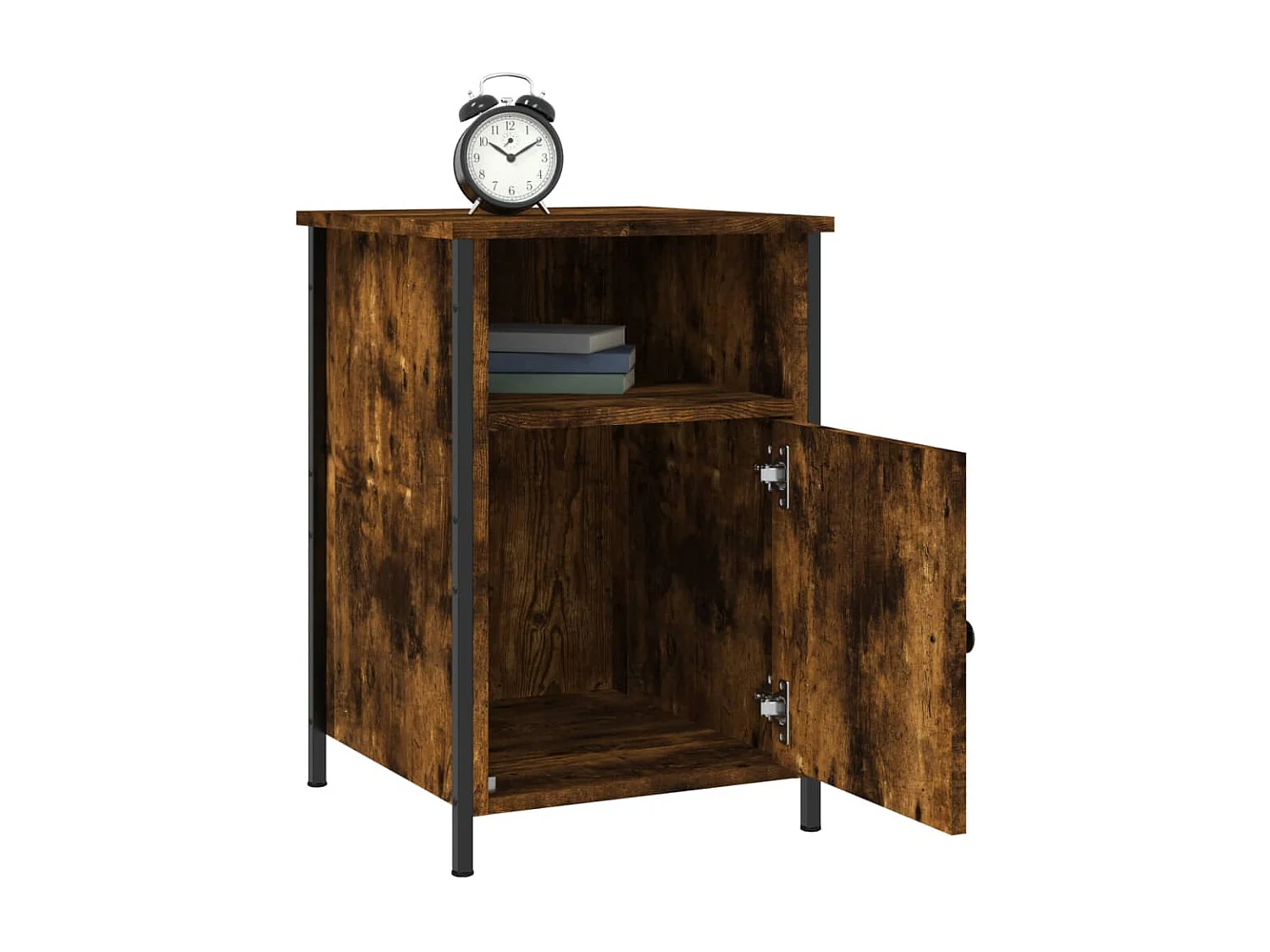 Nachttisch Nachtschrank Räuchereiche 40x42x60 cm Holzwerkstoff -RN67762