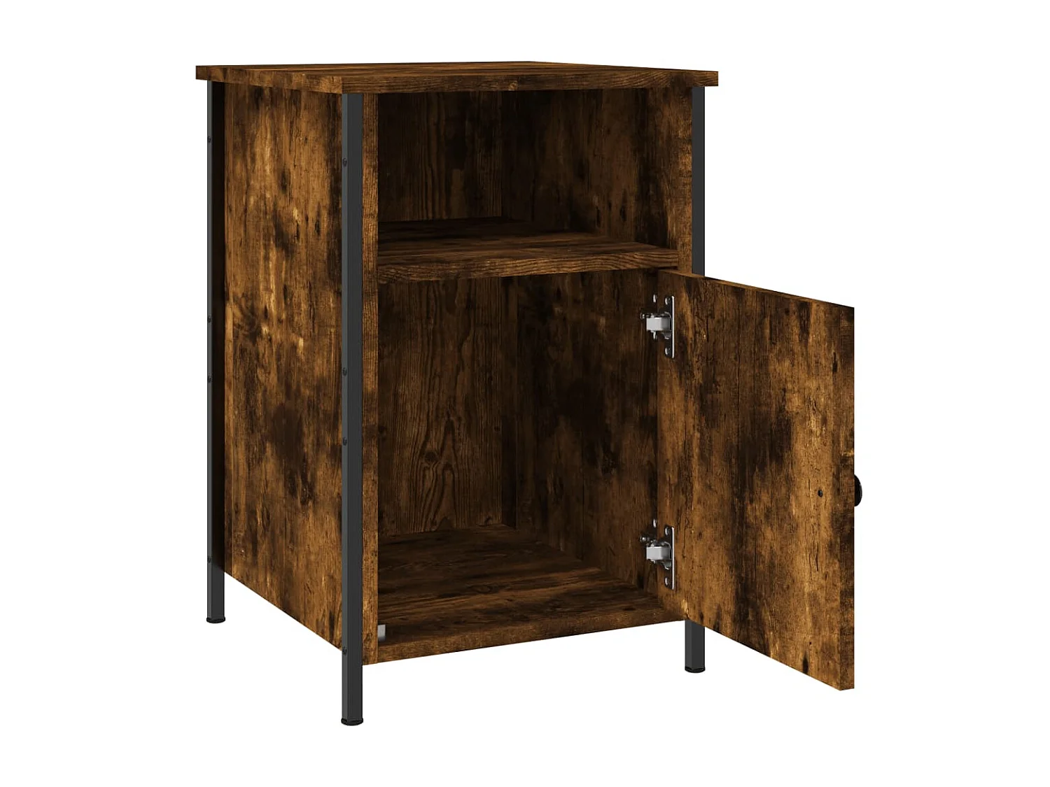 Nachttisch Nachtschrank Räuchereiche 40x42x60 cm Holzwerkstoff -RN67762