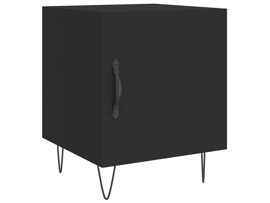 Nachttisch Nachtschrank Schwarz 40x40x50 cm Holzwerkstoff -RN29690