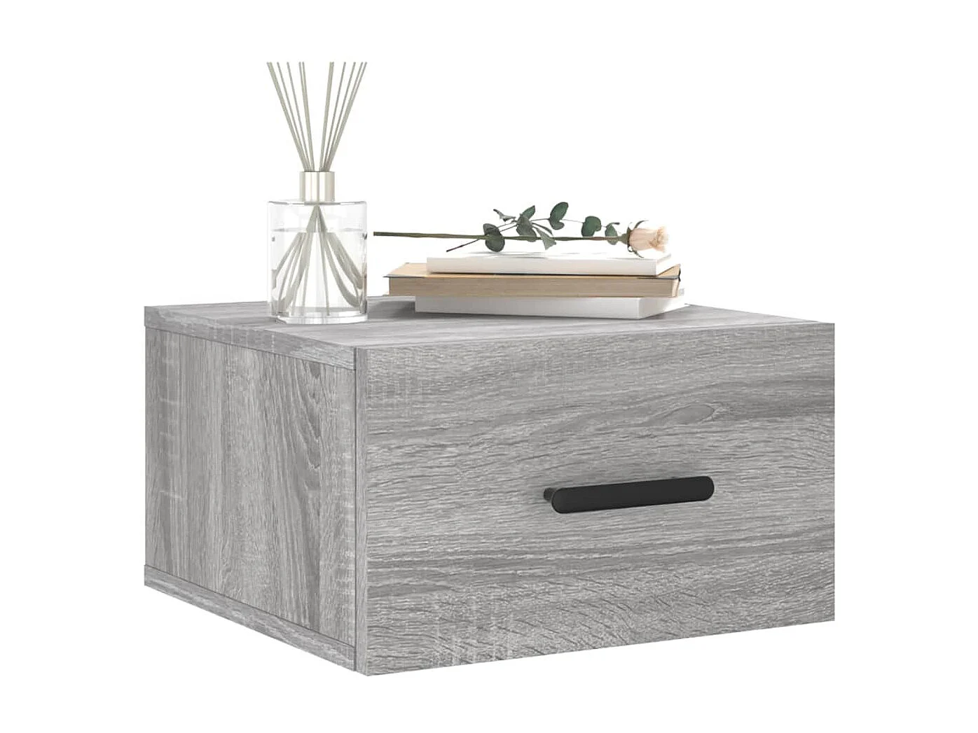 2er-Set Wand-Nachttische Nachtschrank Grau Sonoma 35x35x20 cm -RN56205