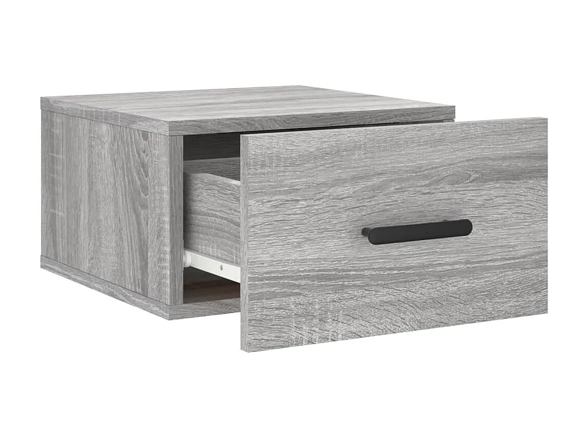 2er-Set Wand-Nachttische Nachtschrank Grau Sonoma 35x35x20 cm -RN56205