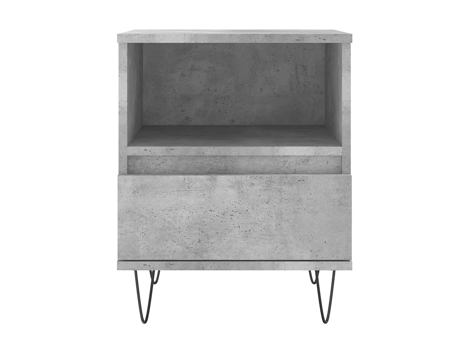 Nachttisch Betongrau Nachtschrank 40x35x50 cm Holzwerkstoff -RN76708