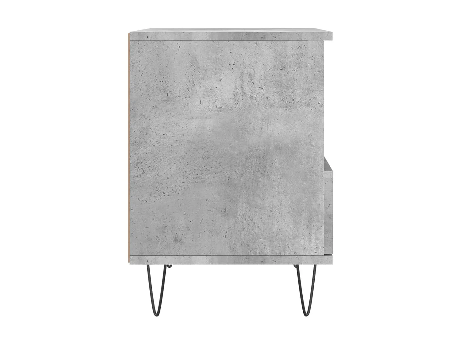 Nachttisch Betongrau Nachtschrank 40x35x50 cm Holzwerkstoff -RN76708