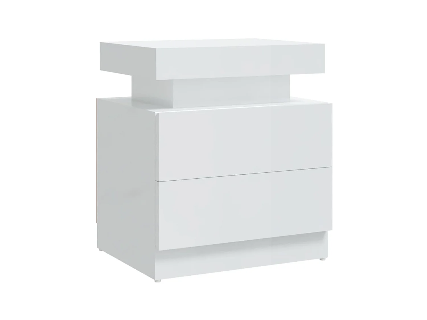 Nachttisch Nachtschrank Hochglanz-Weiß 45x35x52 cm Holzwerkstoff -RN35047
