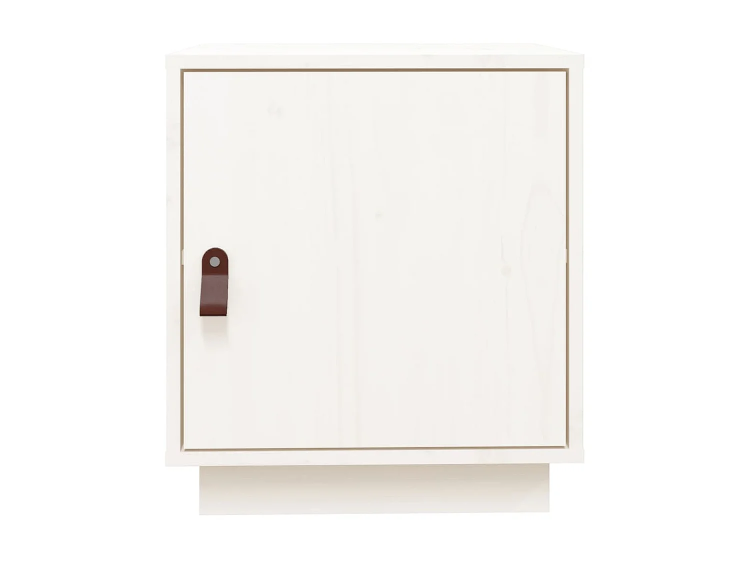 2er-Set Nachttische Nachtschrank Weiß 40x34x45 cm Massivholz Kiefer -RN50127