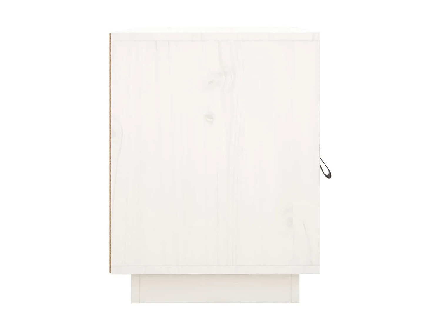 2er-Set Nachttische Nachtschrank Weiß 40x34x45 cm Massivholz Kiefer -RN50127