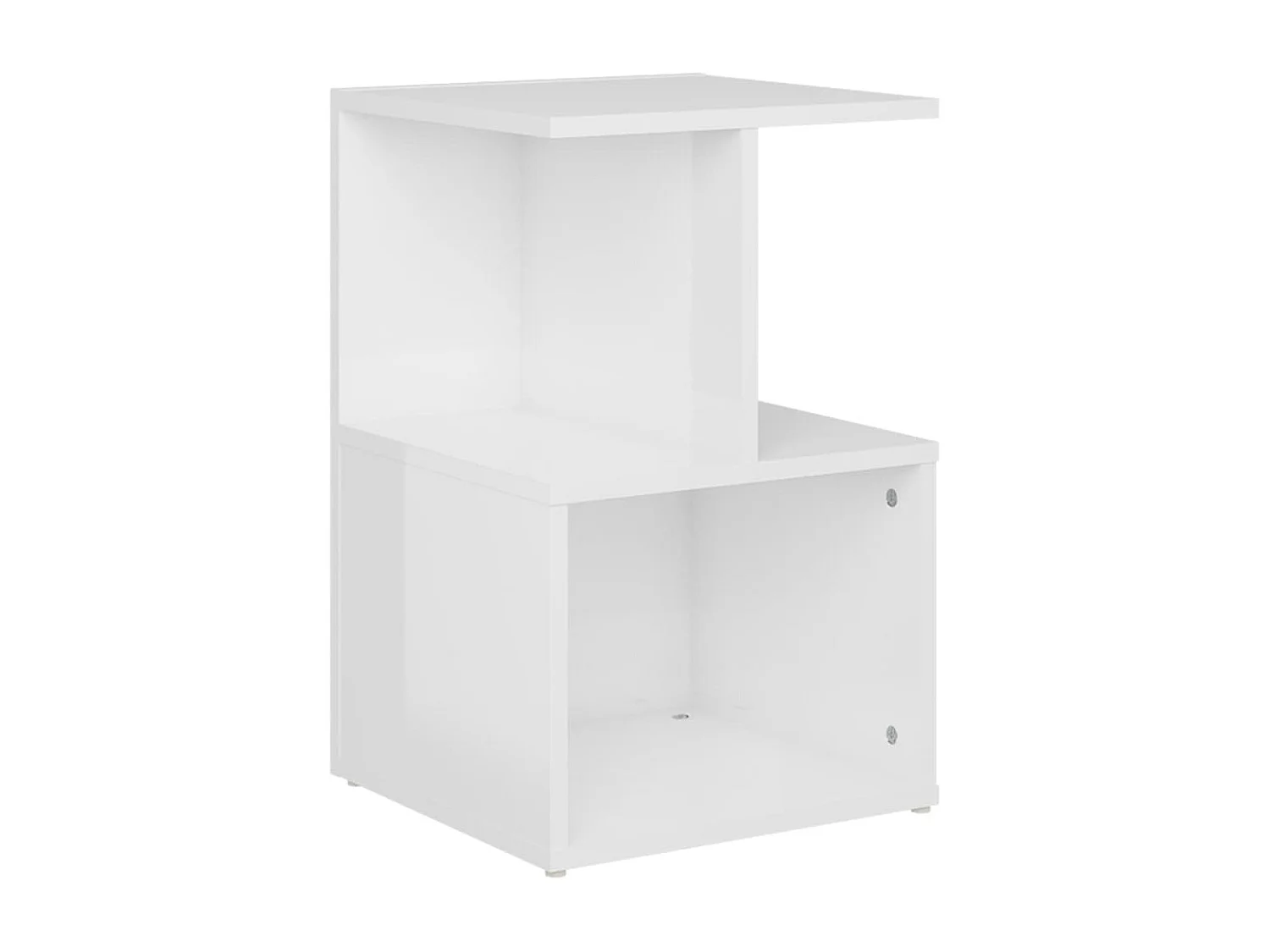 Nachttisch Nachtschrank Hochglanz-Weiß 35x35x55 cm Holzwerkstoff -RN60039