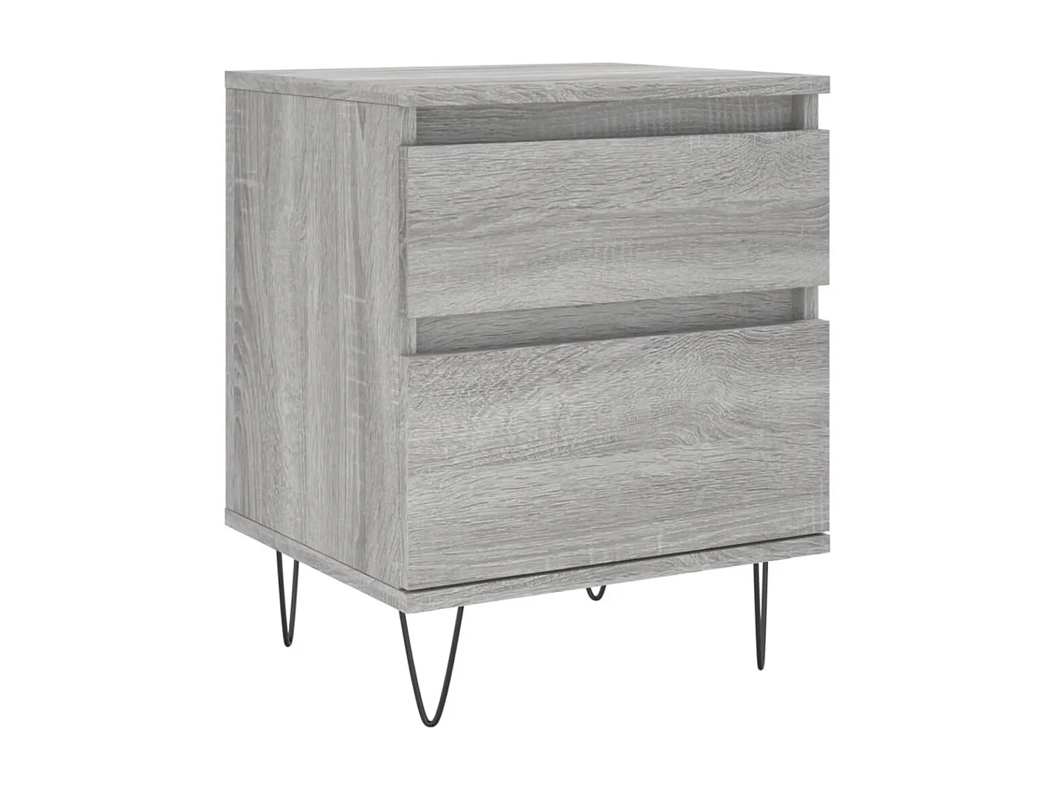 2er-Set Nachttische Nachtschrank Grau Sonoma 40x35x50 cm Holzwerkstoff -RN84491