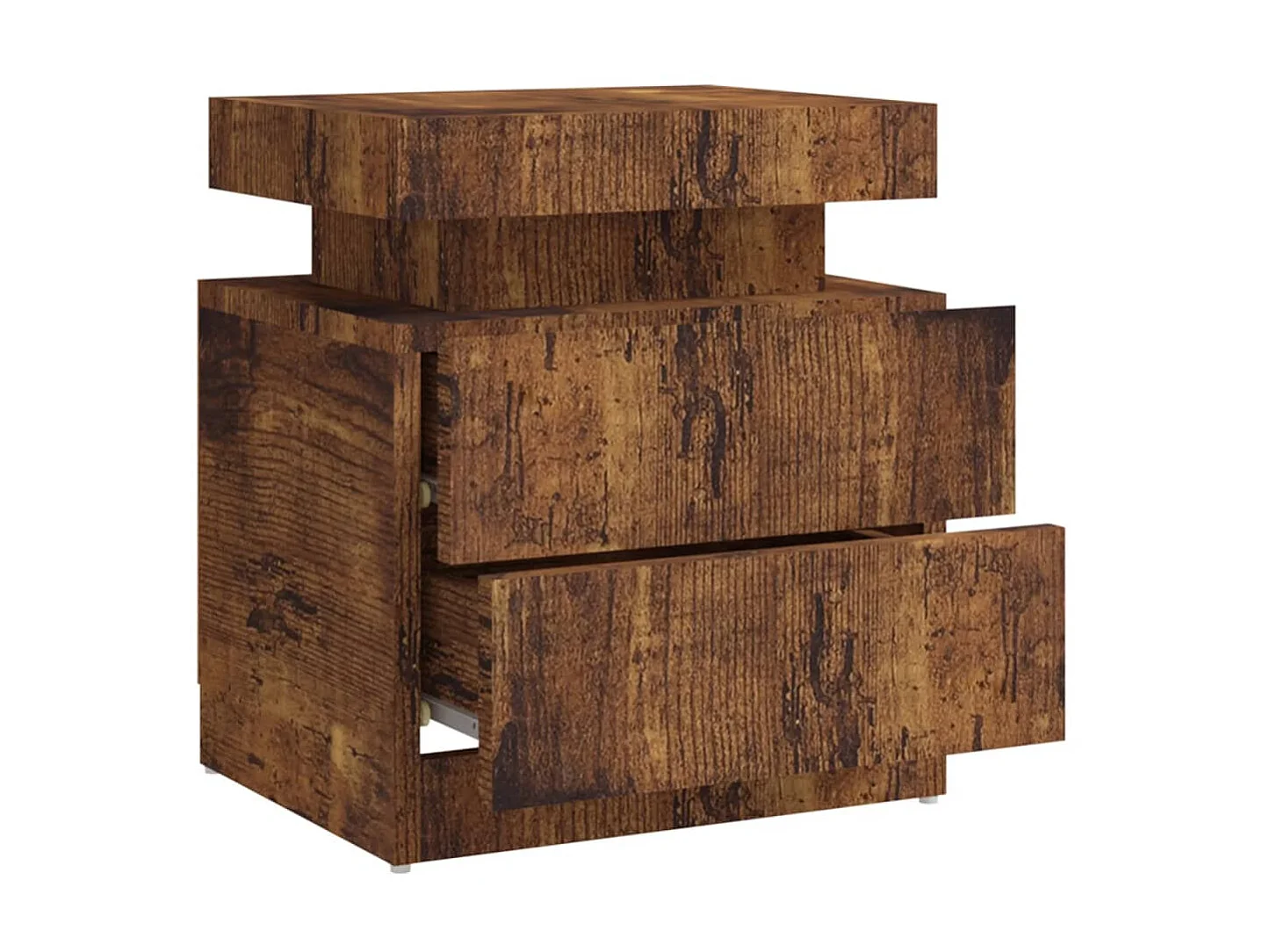 Nachttisch Nachtschrank Räuchereiche 45x35x52 cm Holzwerkstoff -RN63347