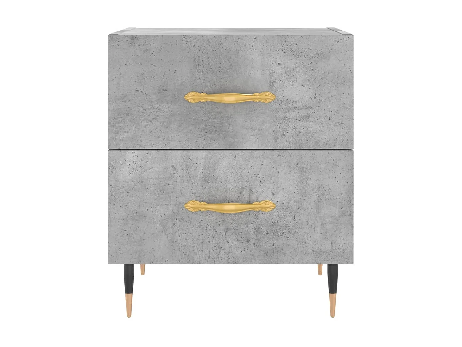 2er-Set Nachttische Nachtschrank Betongrau 40x35x47,5 cm Holzwerkstoff -RN18683