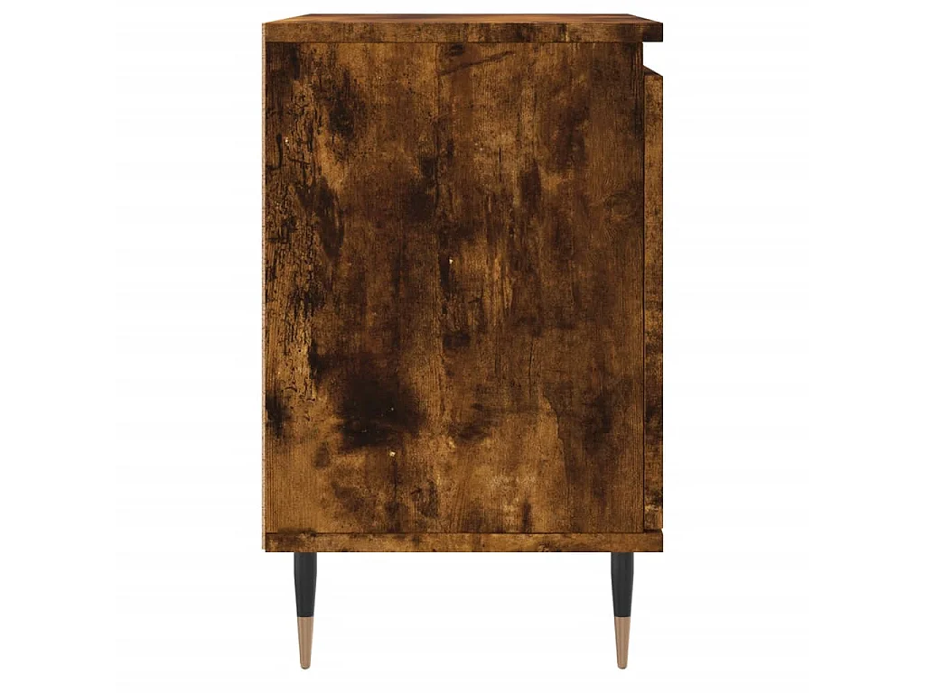 Nachttisch Nachtschrank Räuchereiche 40x30x50 cm Holzwerkstoff -RN88594