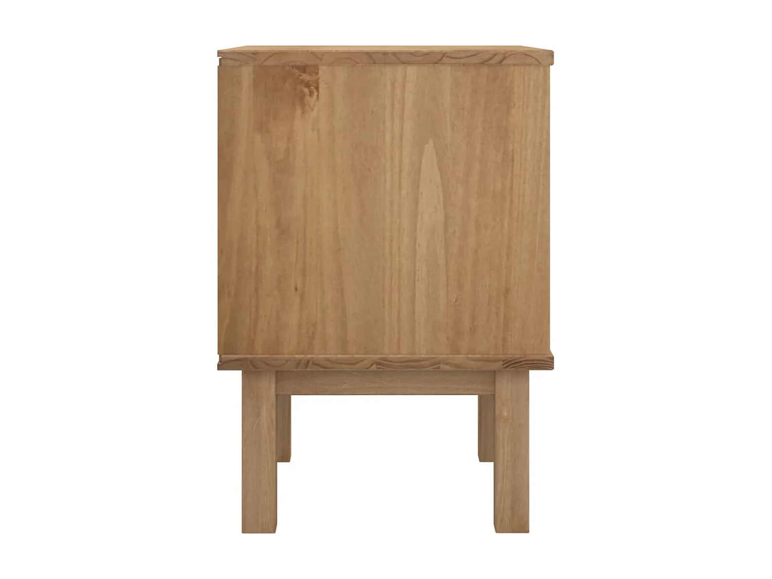 Nachttisch Nachtschrank OTTA Braun & Grau 45x39x57 cm Massivholz Kiefer -RN45271