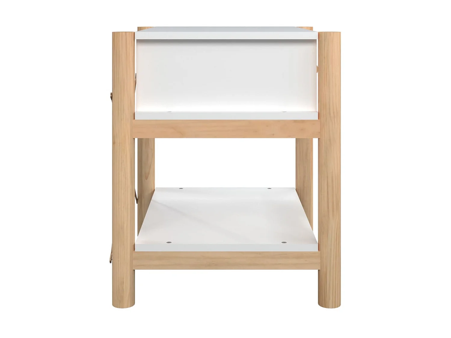 2er-Set Nachttische Nachtschrank Weiß 42x38x45 cm Holzwerkstoff -RN80756