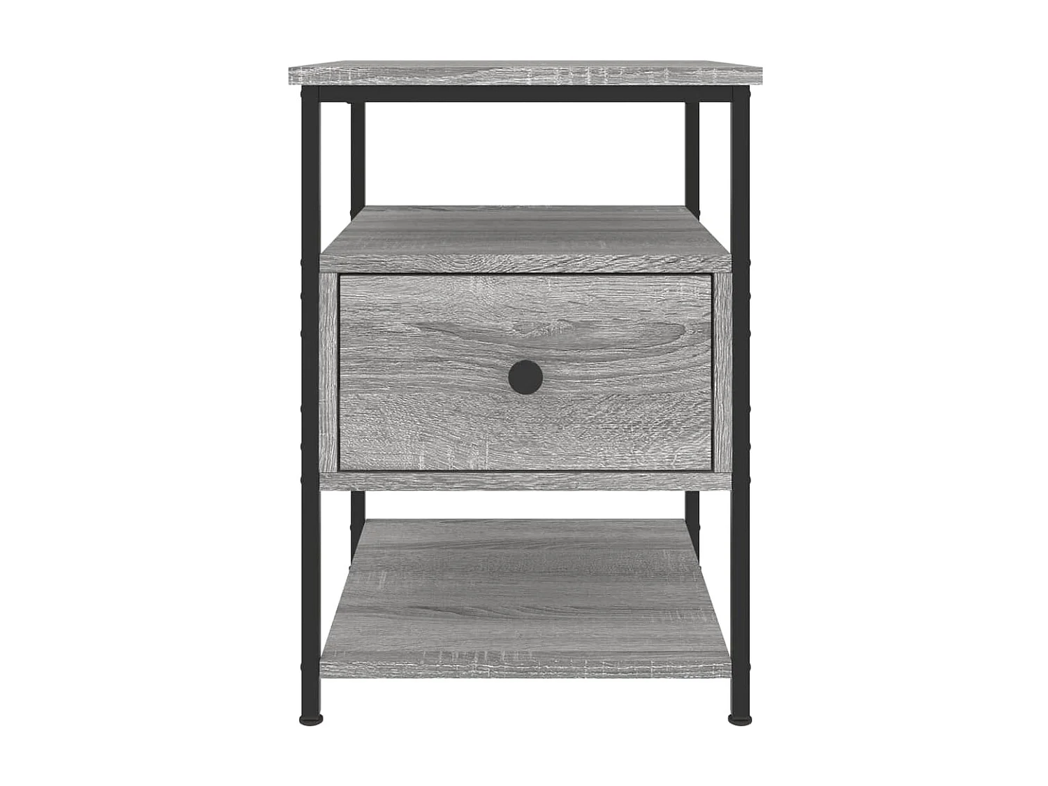 Nachttisch Grau Nachtschrank Sonoma-Eiche 40x42x56 cm Holzwerkstoff -RN84005