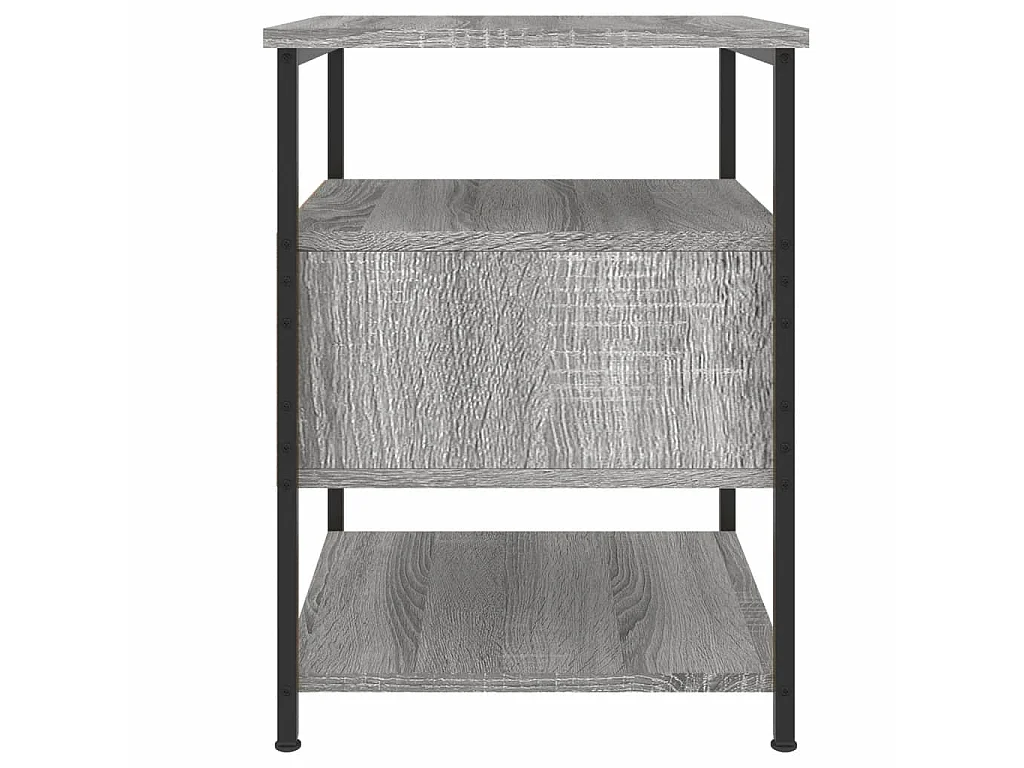 Nachttisch Grau Nachtschrank Sonoma-Eiche 40x42x56 cm Holzwerkstoff -RN84005