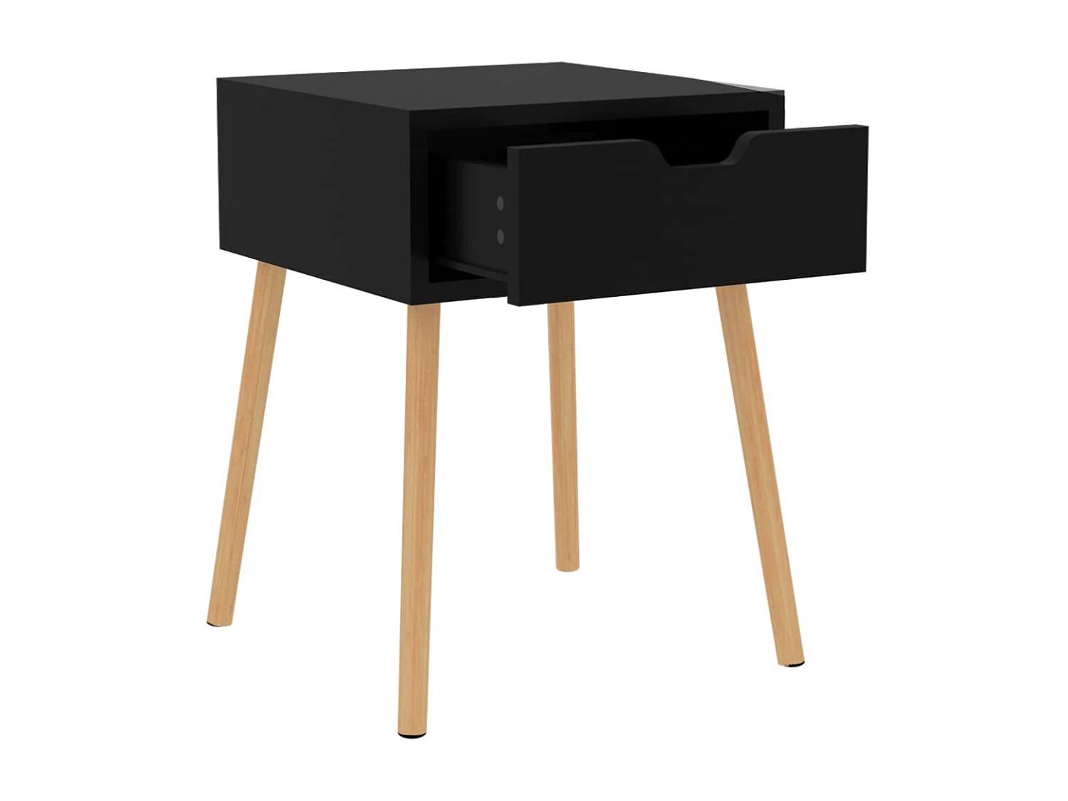 Nachttisch Nachtschrank Hochglanz-Schwarz 40x40x56 cm Holzwerkstoff -RN59562