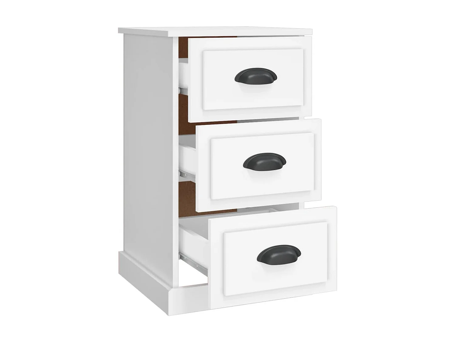 Nachttisch Nachtschrank Weiß 39x39x67 cm Holzwerkstoff -RN40470