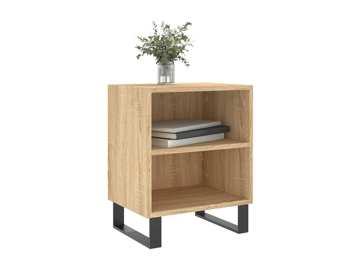 2er-Set Nachttische Nachtschrank Sonoma-Eiche 40x30x50 cm Holzwerkstoff -RN25355