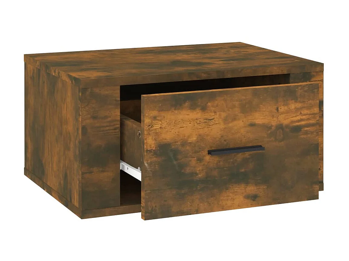 Wand-Nachttisch Nachtschrank Räuchereiche 50x36x25 cm -RN97960