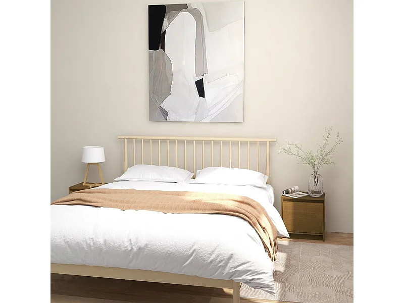 2er-Set Nachtschränke Nachttische Honigbraun 40x30,5x40 cm Massivholz Kiefer -RN80233