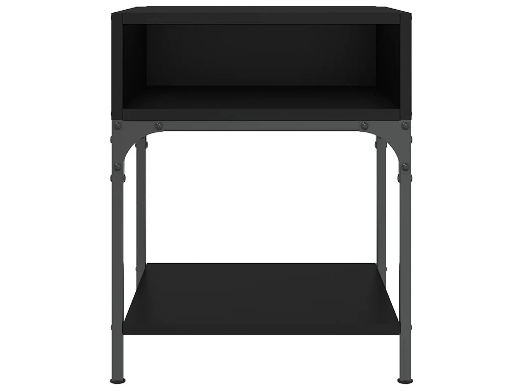 2er-Set Nachttische Nachtschrank Schwarz 40x41x50 cm Holzwerkstoff -RN93158