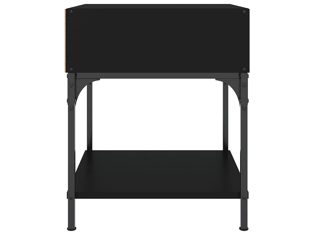 2er-Set Nachttische Nachtschrank Schwarz 40x41x50 cm Holzwerkstoff -RN93158