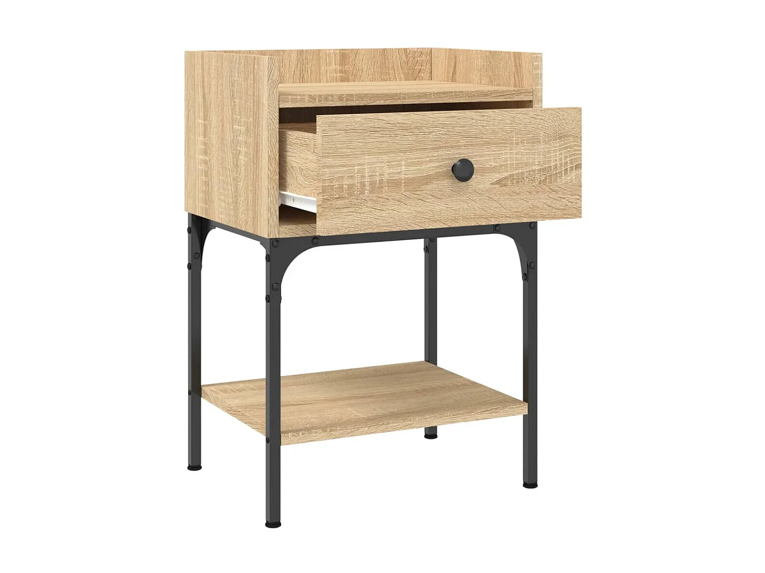 2er-Set Nachttische Nachtschrank Sonoma-Eiche 40,5x31x60 cm Holzwerkstoff -RN24848