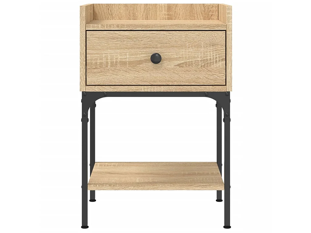 2er-Set Nachttische Nachtschrank Sonoma-Eiche 40,5x31x60 cm Holzwerkstoff -RN24848