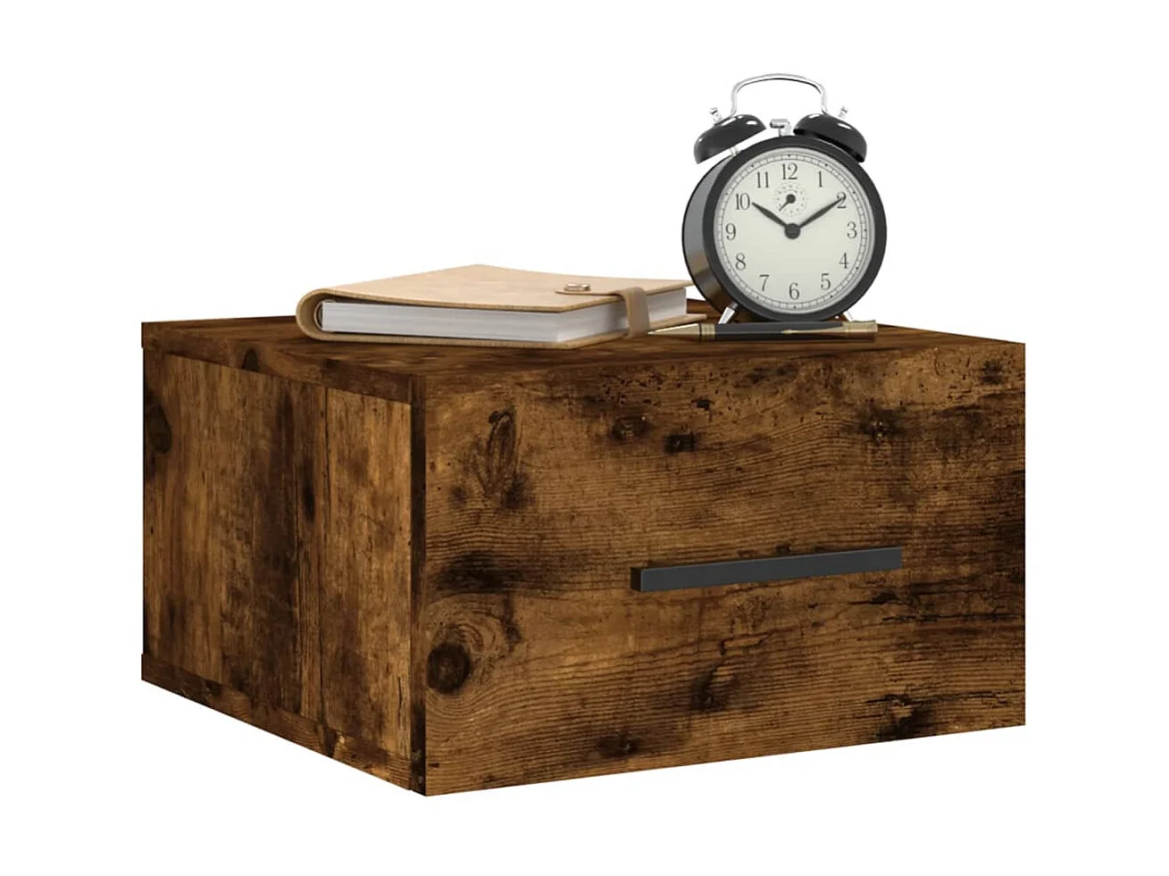 2er-Set Wand-Nachttische Nachtschrank Räuchereiche 35x35x20 cm -RN39544