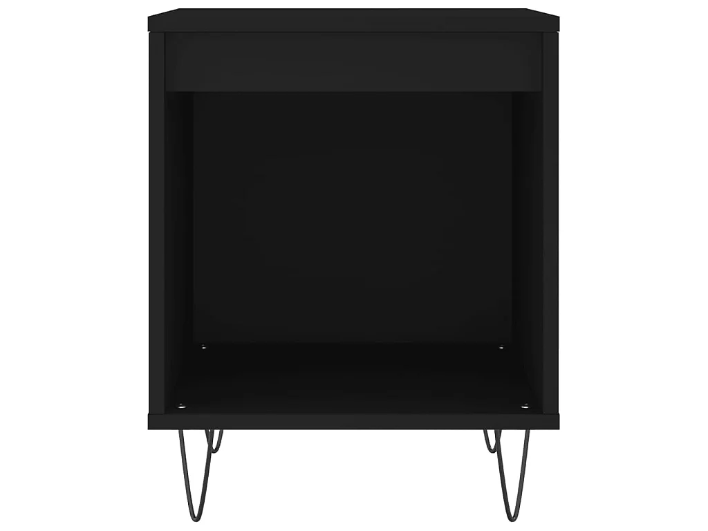 2er-Set Nachttische Nachtschrank Schwarz 40x35x50 cm Holzwerkstoff -RN17135