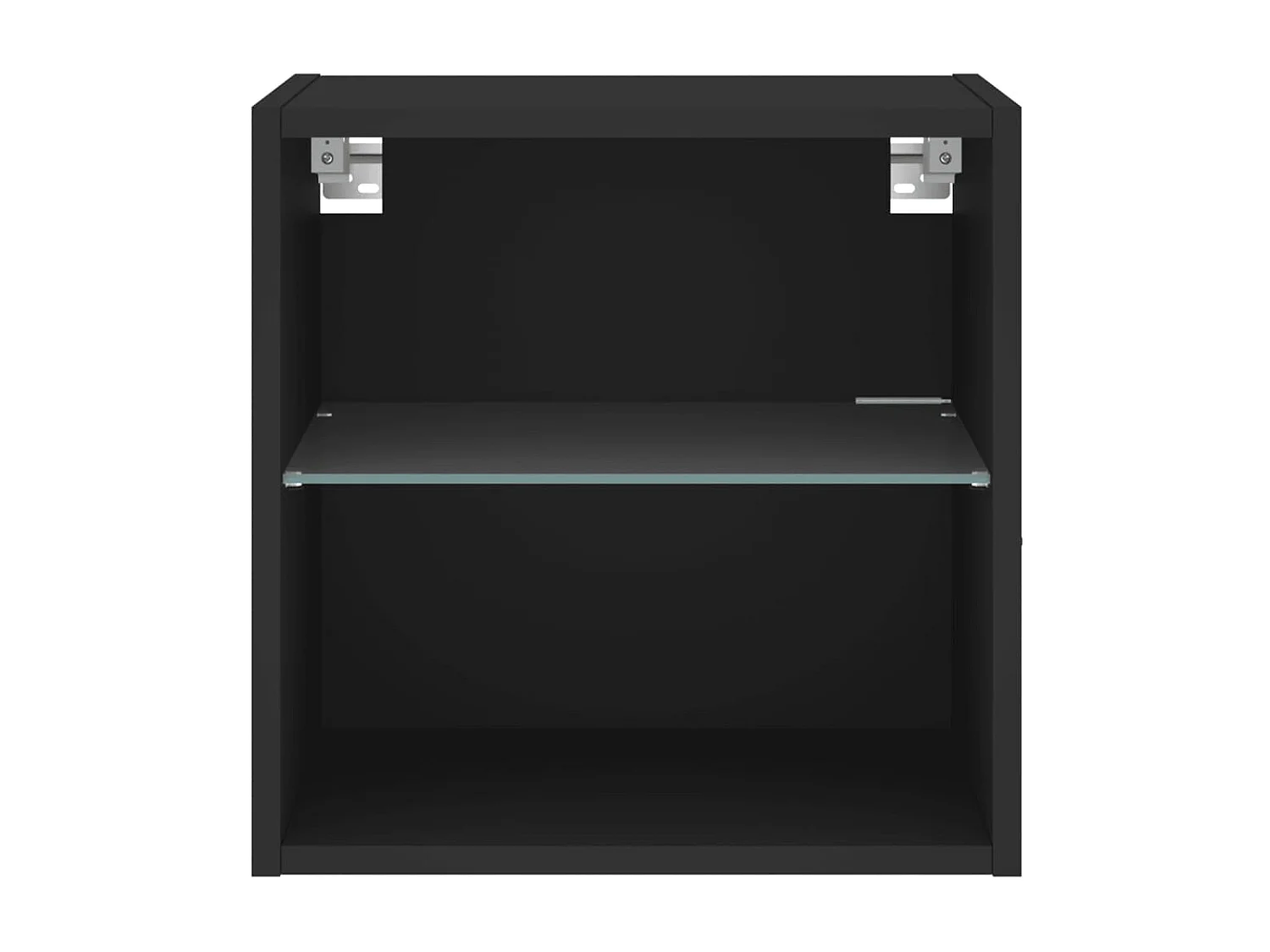 Wand-Nachttisch Nachtschrank mit LED-Leuchten Schwarz -RN75325