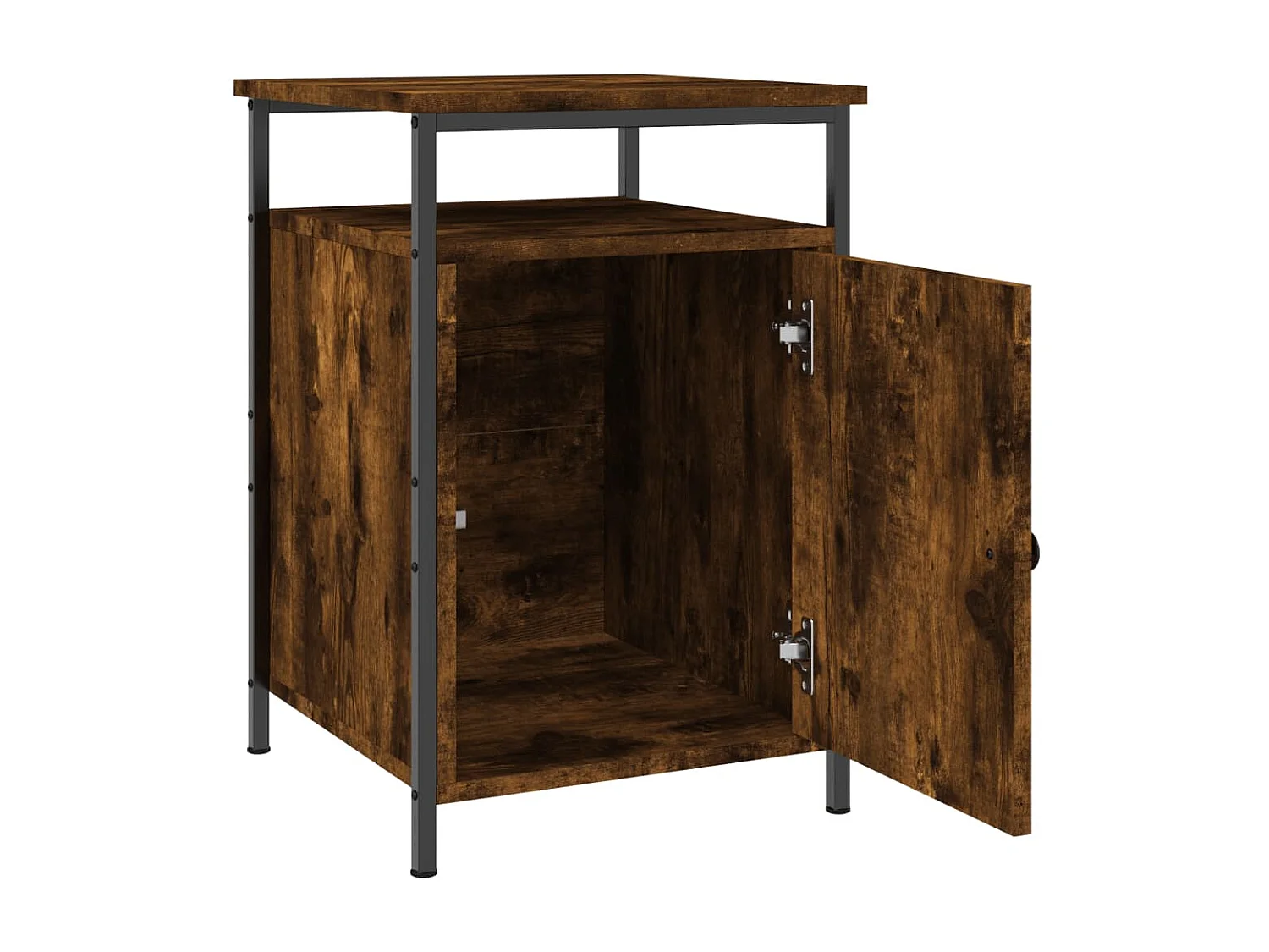 Nachttisch Nachtschrank Räuchereiche 40x42x60 cm Holzwerkstoff -RN95816