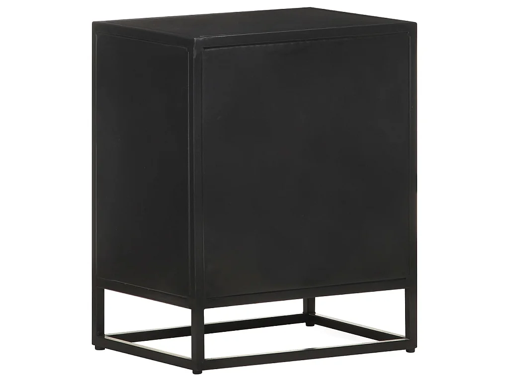 Nachttisch Nachtschrank 40x30x50 cm Raues Mangoholz -RN22756