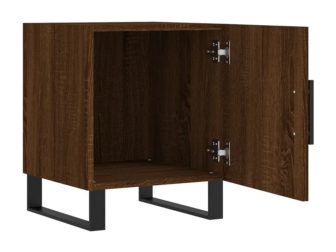 2er-Set Nachttische Nachtschrank Braun Eichen-Optik 40x40x50 cm Holzwerkstoff -RN79670